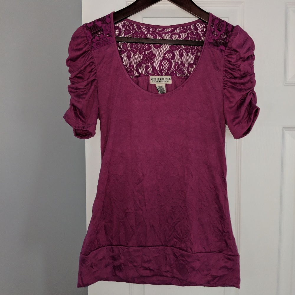 Cute Lace Back Top